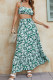 Flower Print Spaghetti Tube Top and Skirt 2PCS Set
