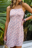 Pink Daisy Floral Square Neck Cami Dress