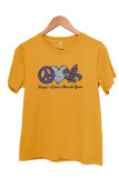 Peace Love Mardi Gras Graphic Printed Short Sleeve T Shirt Unishe Wholesale