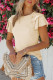 Apricot Plain Tiered Ruffled Short Sleeve T Shirt