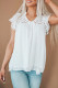 White Eyelet Ruffled Cap Sleeve Babydoll Top