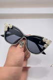 Shiny Diamond Frame Flower Sunglasses MOQ 3PCS