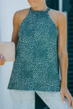 Green Dotted Print Tank with Slit