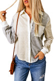 Contrast Trim Colorblock Knit Shirt