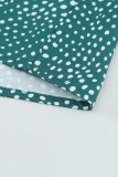 Green Dotted Print Tank with Slit