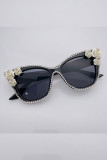 Shiny Diamond Frame Flower Sunglasses MOQ 3PCS