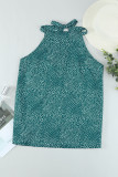 Green Dotted Print Tank with Slit