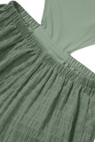 Frilled Texture Sleeveless Tank with Wide Leg Pants Jumpsuit