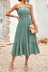 Off Shoulder Sleeveless Smock Long Dress