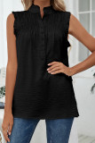 Frilled Button Down Tank Top