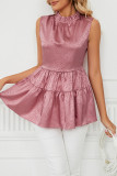 Sleeveless Splicing Tiered Smock Top