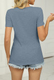 V Neck Strappy Rib Top