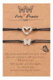 Hollow Out Butterfly Cord Couple Bracelet MOQ 5pcs