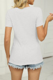 V Neck Strappy Rib Top