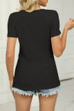 V Neck Strappy Rib Top