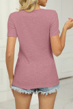 V Neck Strappy Rib Top
