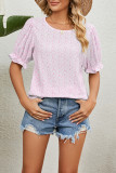 Floral Print Puff Sleeves Top
