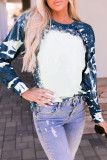 Multicolor Vintage Bleached Burning Vibe Pullover