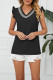 V Neck Lace Tape Flatter Sleeves Top