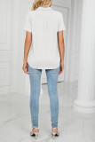 Plain Split Collar Pocket Jersey Top