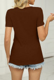 V Neck Strappy Rib Top