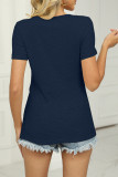 V Neck Strappy Rib Top