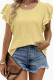 Hollow Out Pattern Tiered Sleeves Top