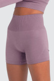 Plain High Waist Seamless Work Out Shorts