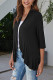 Front Open 3/4 S;eeves Ruffle Cardigan