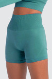 Plain High Waist Seamless Work Out Shorts