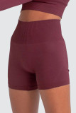 Plain High Waist Seamless Work Out Shorts