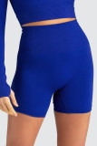 Plain High Waist Seamless Work Out Shorts