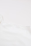 White Drawstring Ruched Off The Shoulder Crop Top