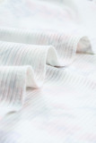White Ruffle Straps Floral Rib Knit Tank Top