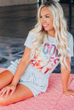 Gray GOOD VIBES ONLY Shining Letter Print Lounge Set