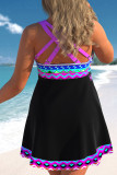 Multi Color Geometric Printing Swimwear
