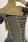 Crisscross Fishbone Corset Top