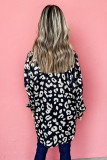 Black Leopard Print Tunic Shirt
