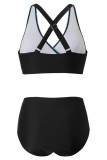 Geometric Tie Dye Printed Twisted Bikini Set