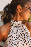Leopard High Neck Animal Spotted Print Tank Top