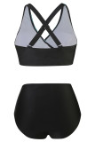 Geometric Tie Dye Printed Twisted Bikini Set