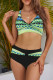Geometric Tie Dye Printed Twisted Bikini Set