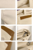 Letter Print Zipper Closure Canvas Tote Bag MOQ 3pcs