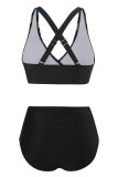 Geometric Tie Dye Printed Twisted Bikini Set