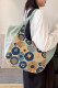 Geometric Floral Splicing Printed Tote Handbag MOQ 3pcs