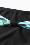 Geometric Tie Dye Printed Twisted Bikini Set