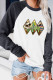 Cactus Serape Cowhide Long Sleeve Top