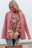 Multicolor Split V Neck Bubble Sleeves Floral Shift Top