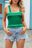 Color Block Knit Cami Crop Top