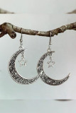 Moon Shape Metal Earrings MOQ 5PCS